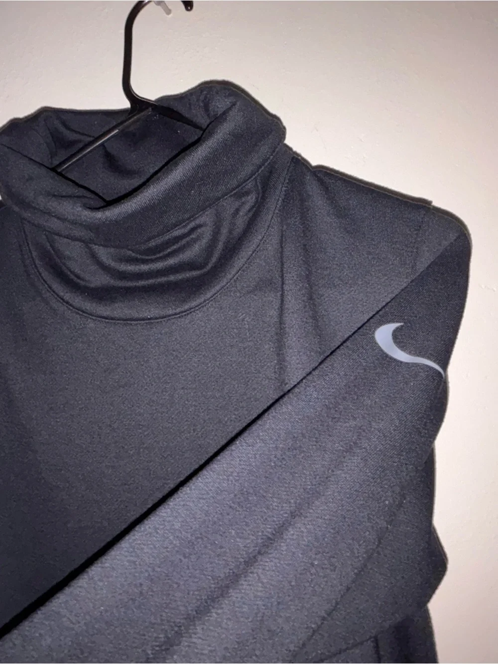 Nike Black Logo-Band Turtleneck Pullover
